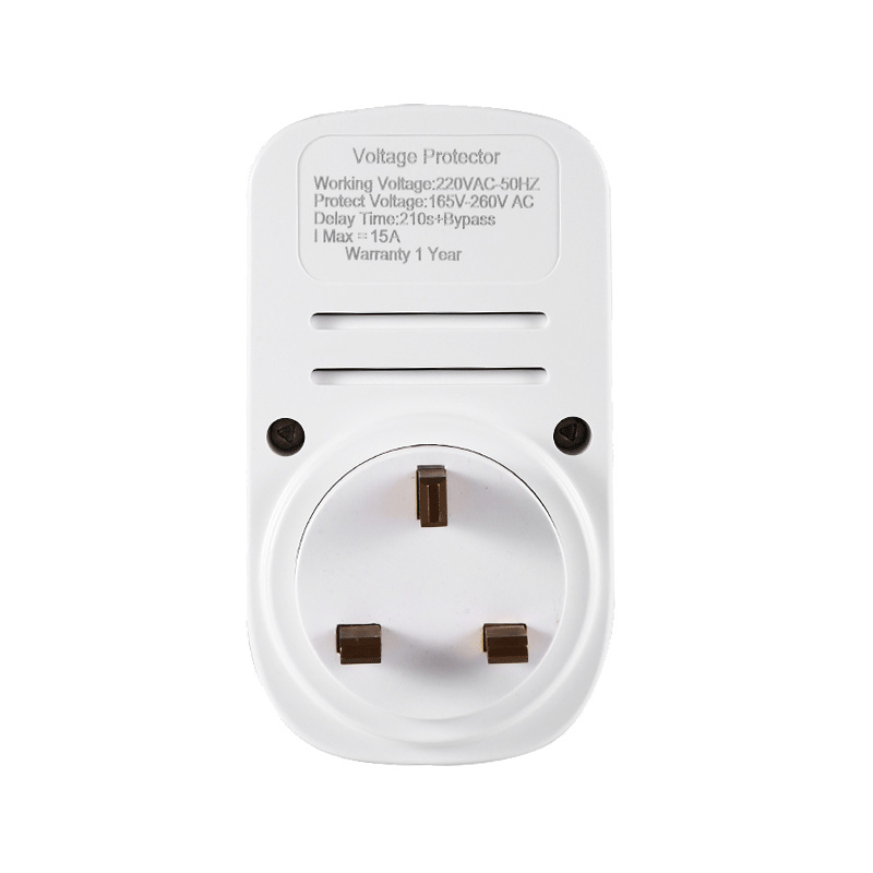 K01UK British Plug Refrigerator Voltage Protector Back