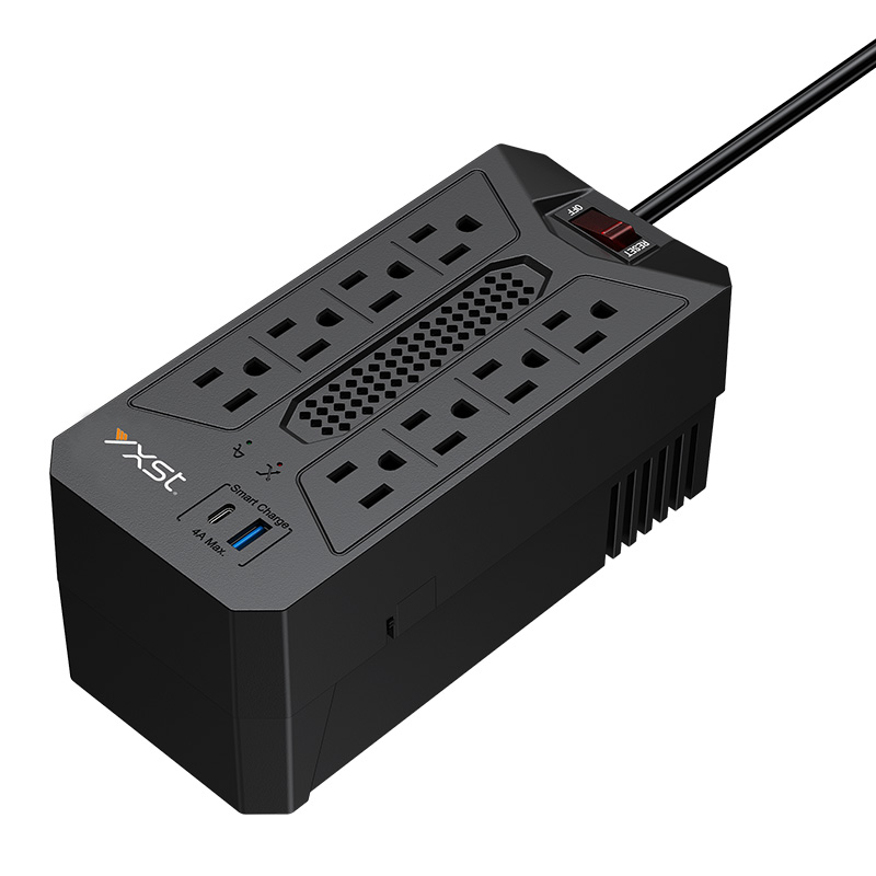 V2206 Regolatore di tensione di alta qualità a 8 prese con due porte USB